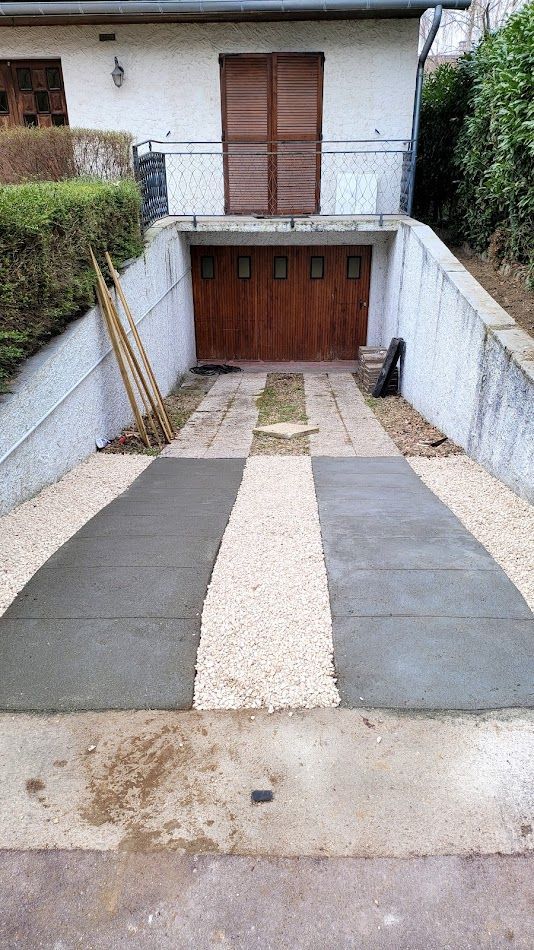 Réhaussement descente de garage à soisy-sous-montmorency