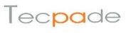 Logotipo "Tecpade" con letras "pa" naranjas y texto gris sobre fondo blanco.