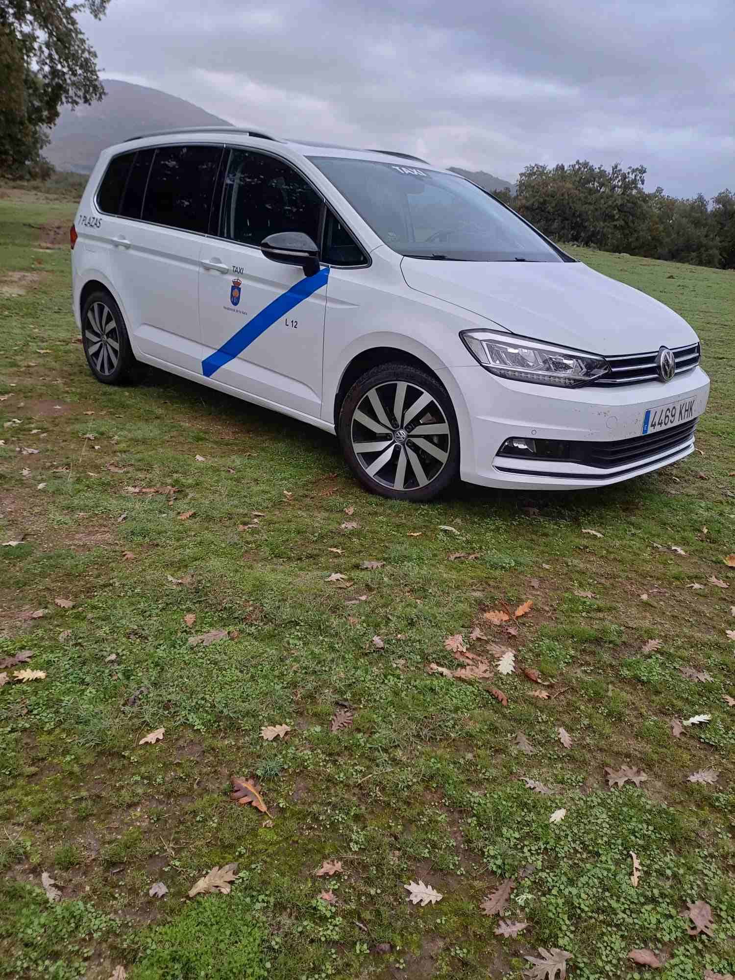 Una camioneta blanca está estacionada en un campo de hierba.