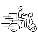 Icon Person auf Moped