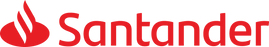 Un logotipo de Santander rojo sobre un fondo blanco.
