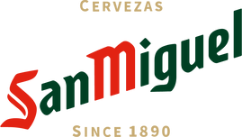 A logo for san miguel cervezas since 1890