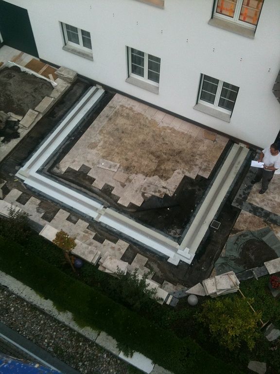 Flüssigkunststoffabdichtung an Metallprofil für Wintergarten