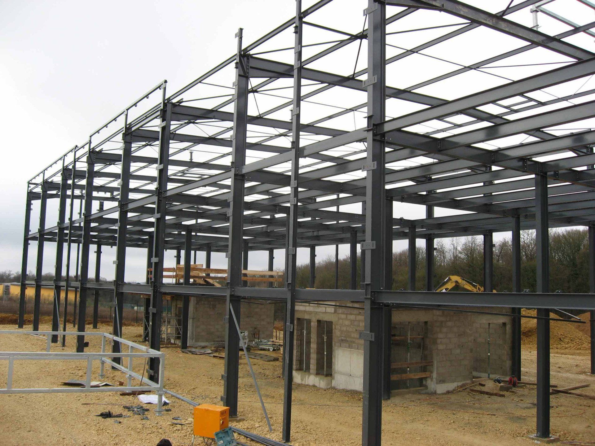 Structure métallique d'un bâtiment agricole ou commerciale