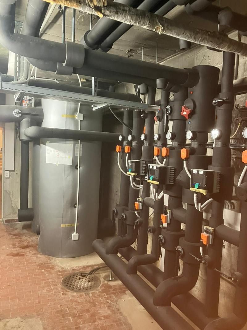 tubazioni di un impianto geotermico