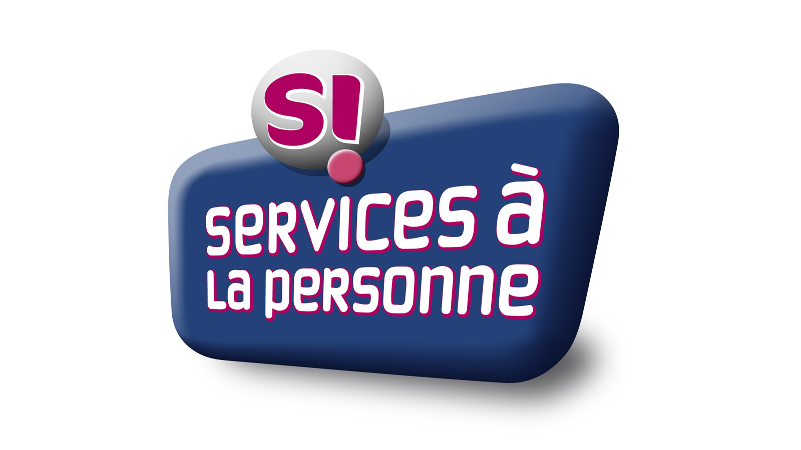 logo service à la personne bleau et rose