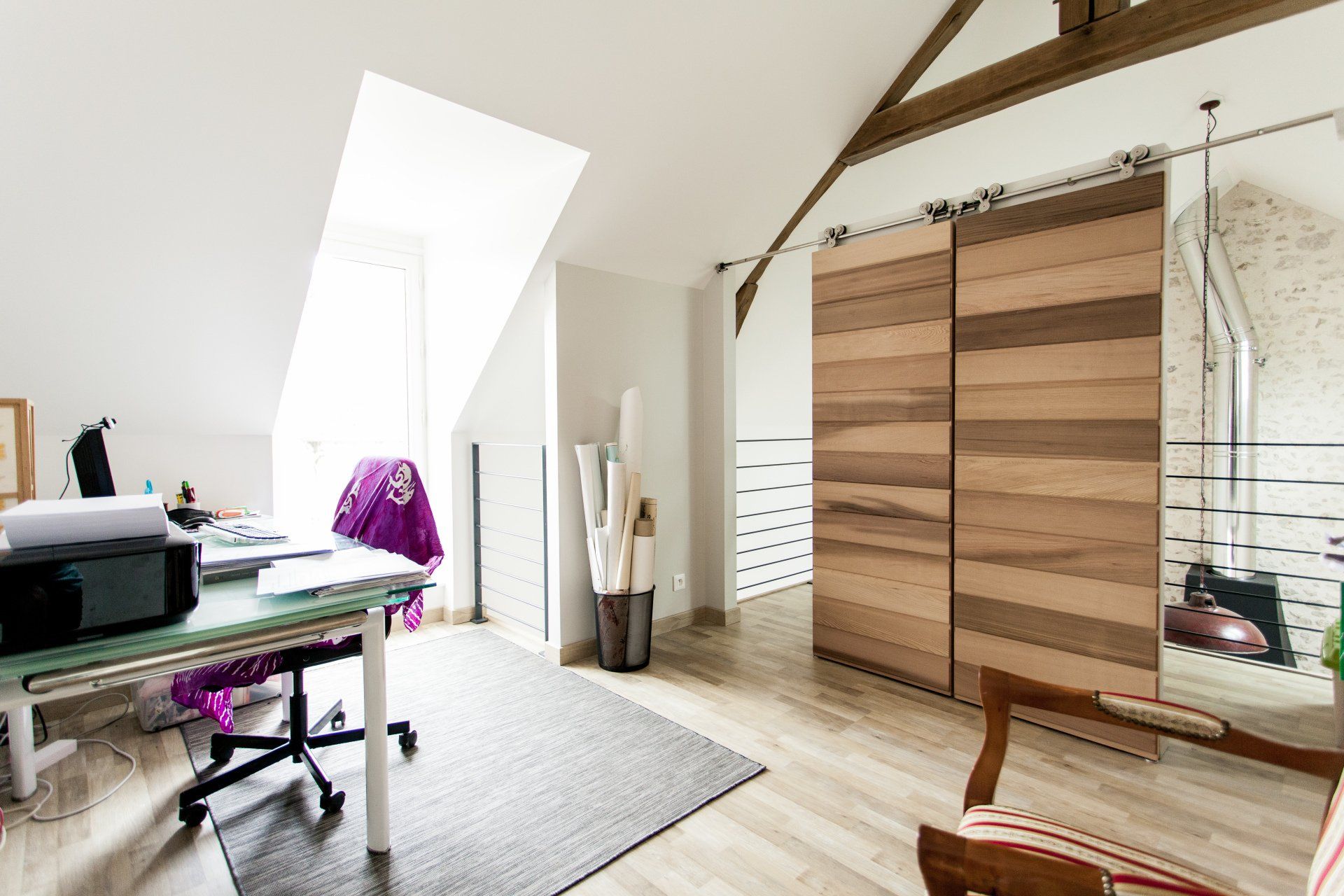 Mezzanine sous un toit