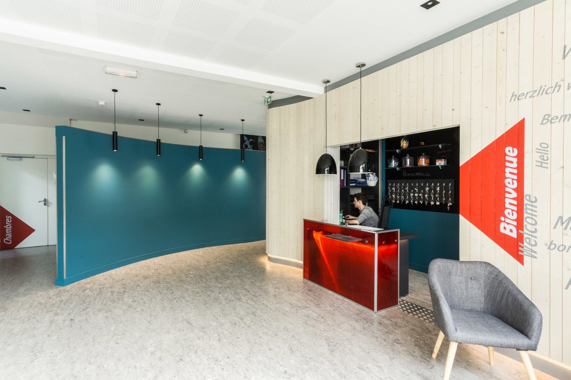 Comptoir d'un hôtel