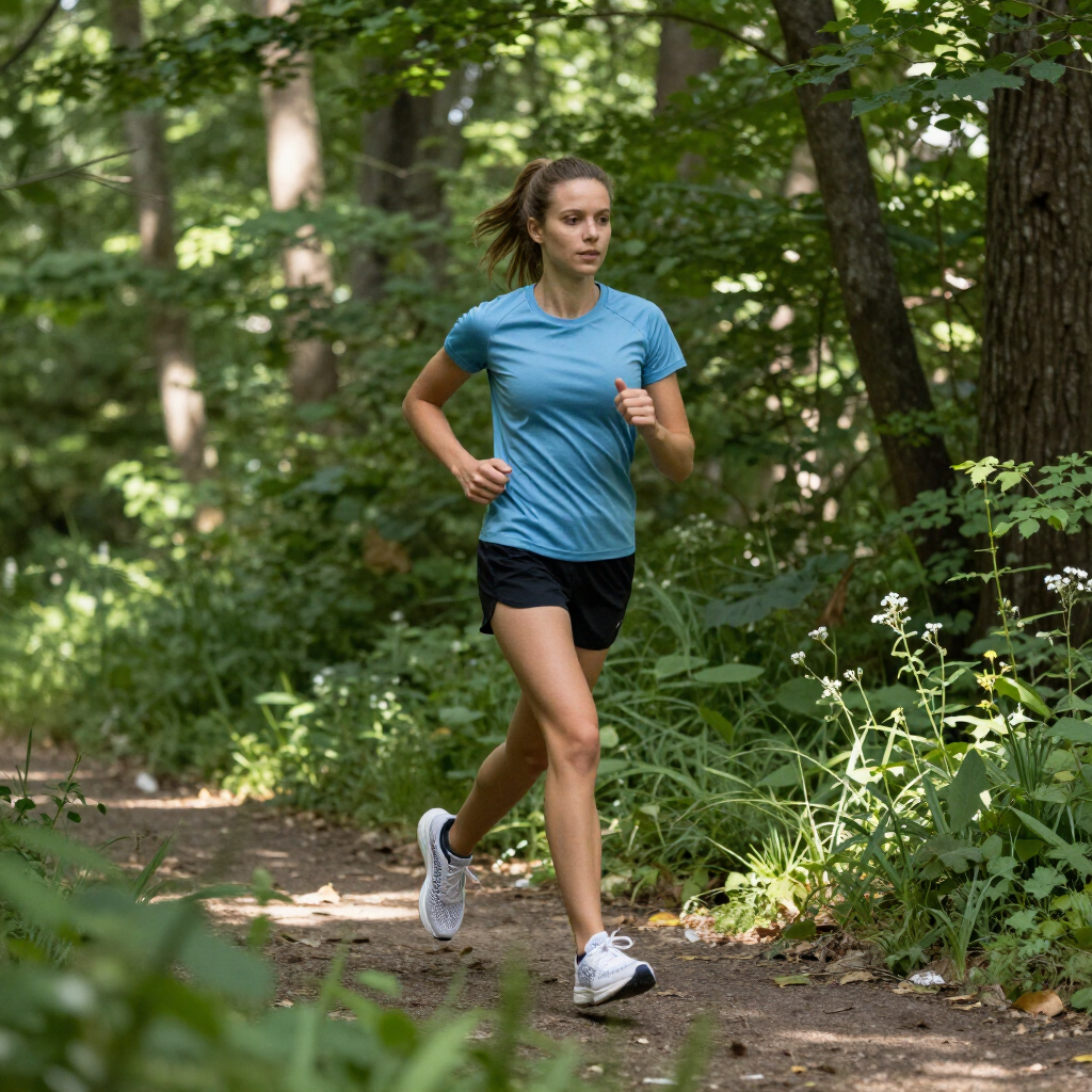 Persona corriendo en naturaleza