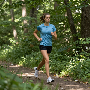 Persona corriendo en naturaleza
