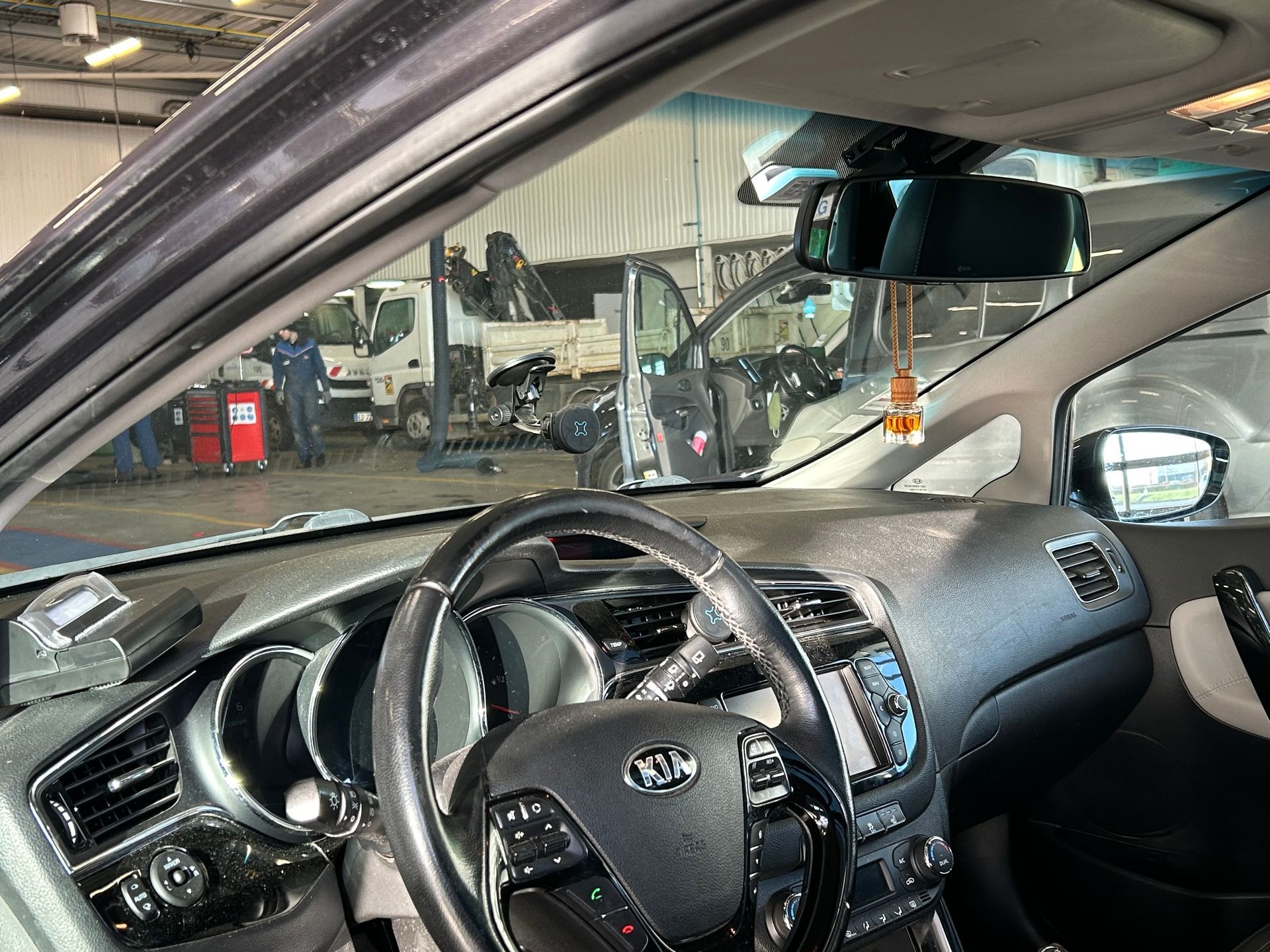 Véhicule taxi de l'intérieur