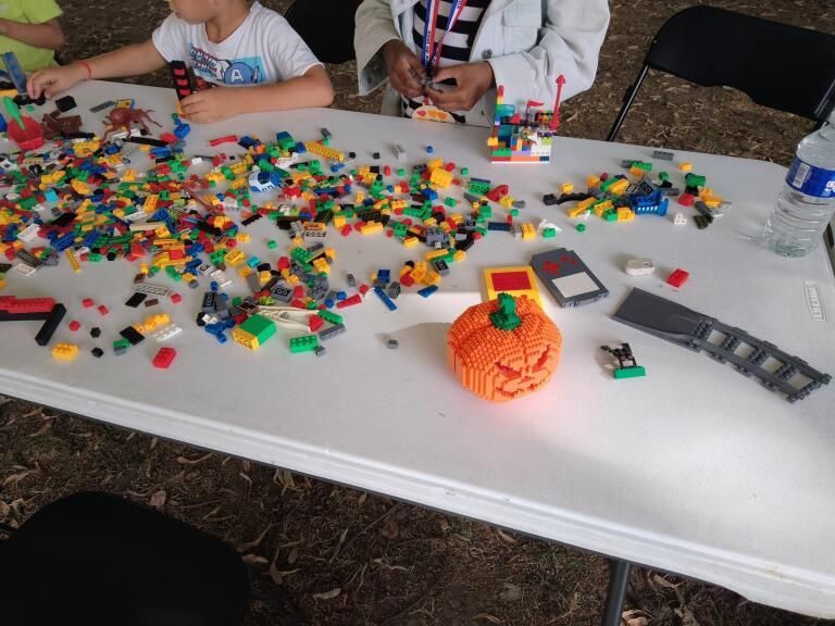 Enfants en train de jouer aux Lego