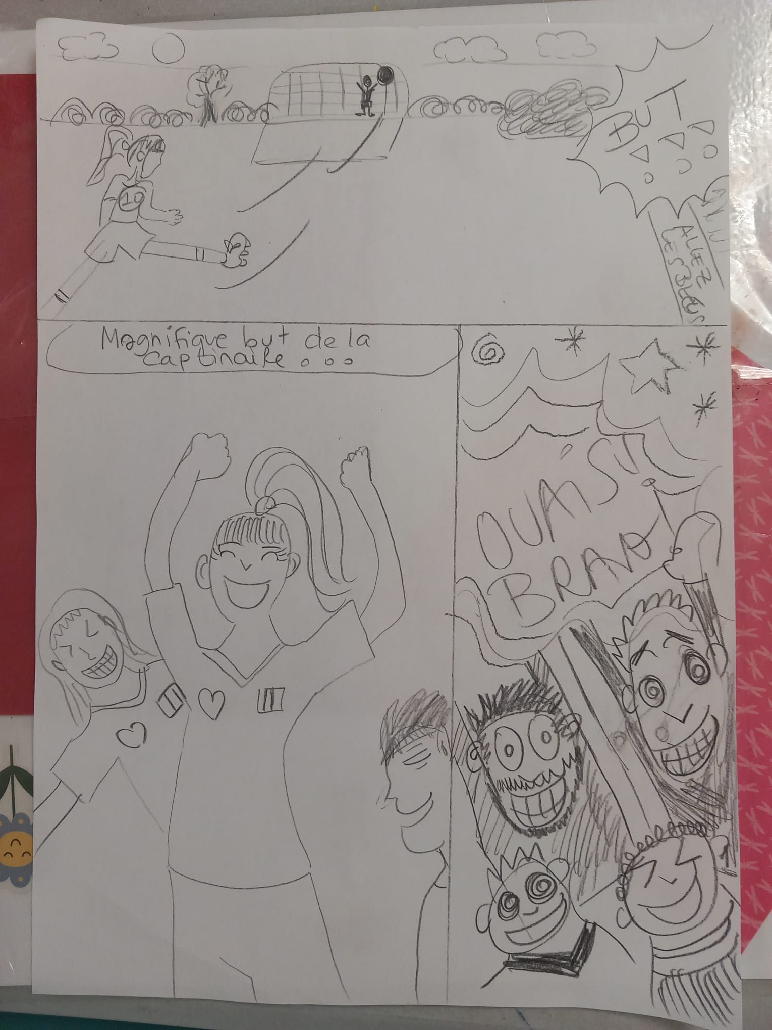 Dessin d'une histoire de football