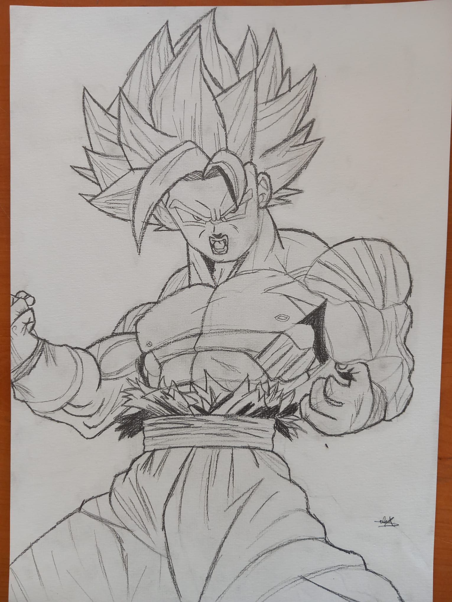 Dessin de SanGoku en super sayan