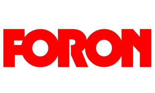 Das Foron-Logo ist rot und weiß auf weißem Hintergrund.