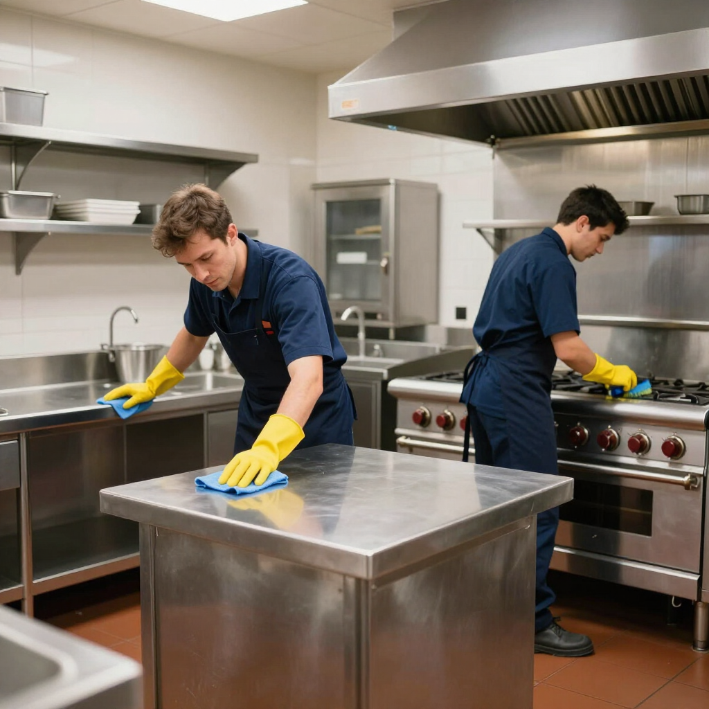 Limpieza de superficies de cocina industrial en Vilanova i la Geltrú