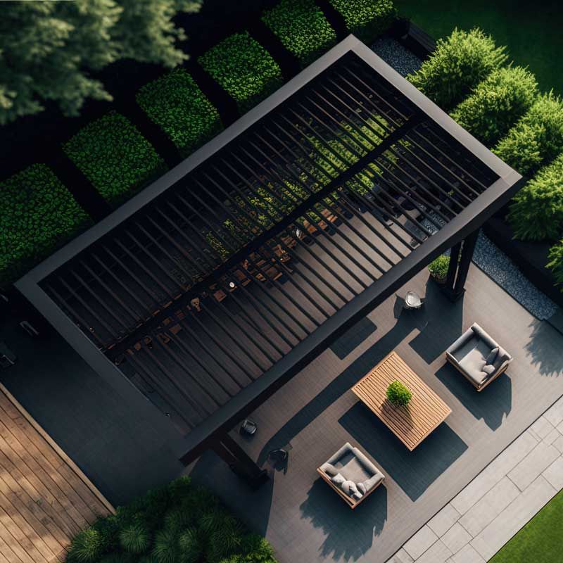 Pergola vue de haut