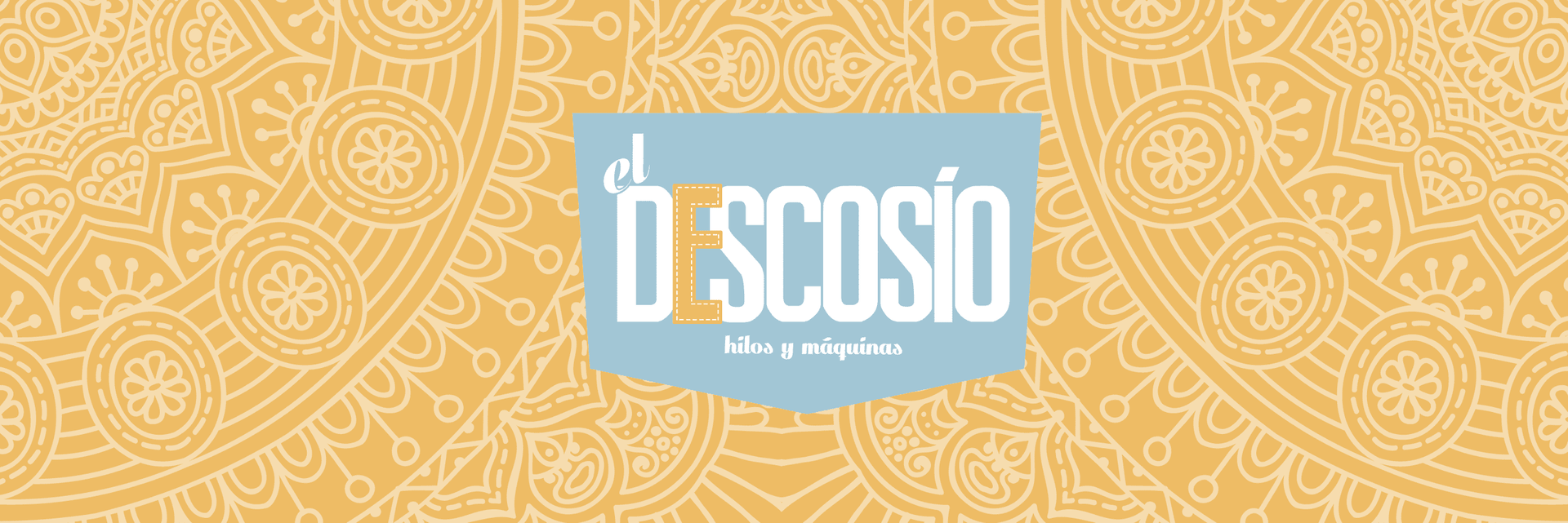 Un fondo amarillo con un logotipo azul encima.