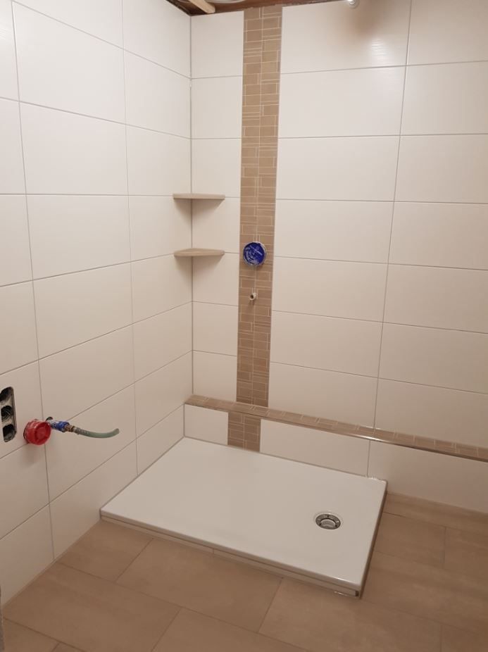 renovierte Dusche