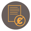 Document comportant un symbole euro barré, indiquant l'absence de frais.