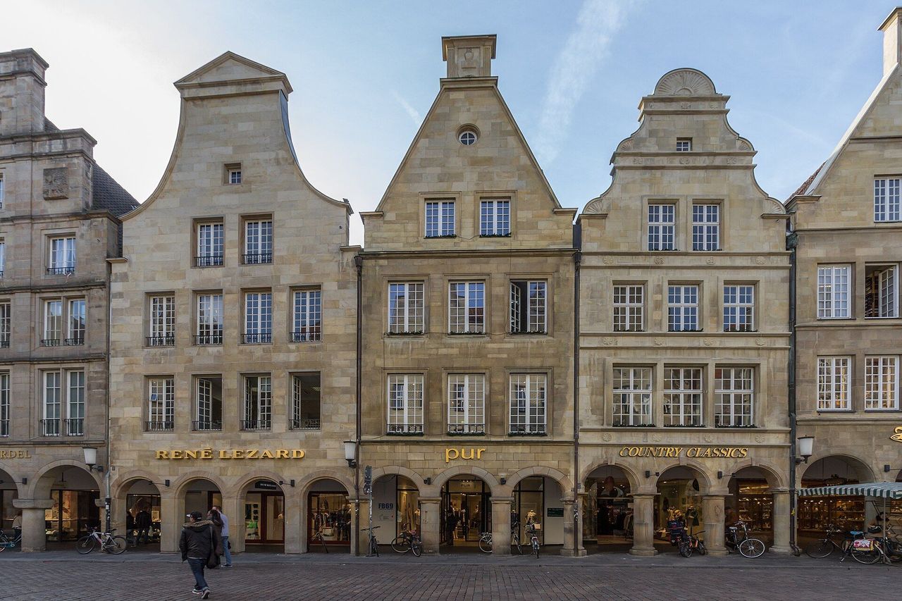 Giebelhäuser am Prinzipalmarkt in Münster