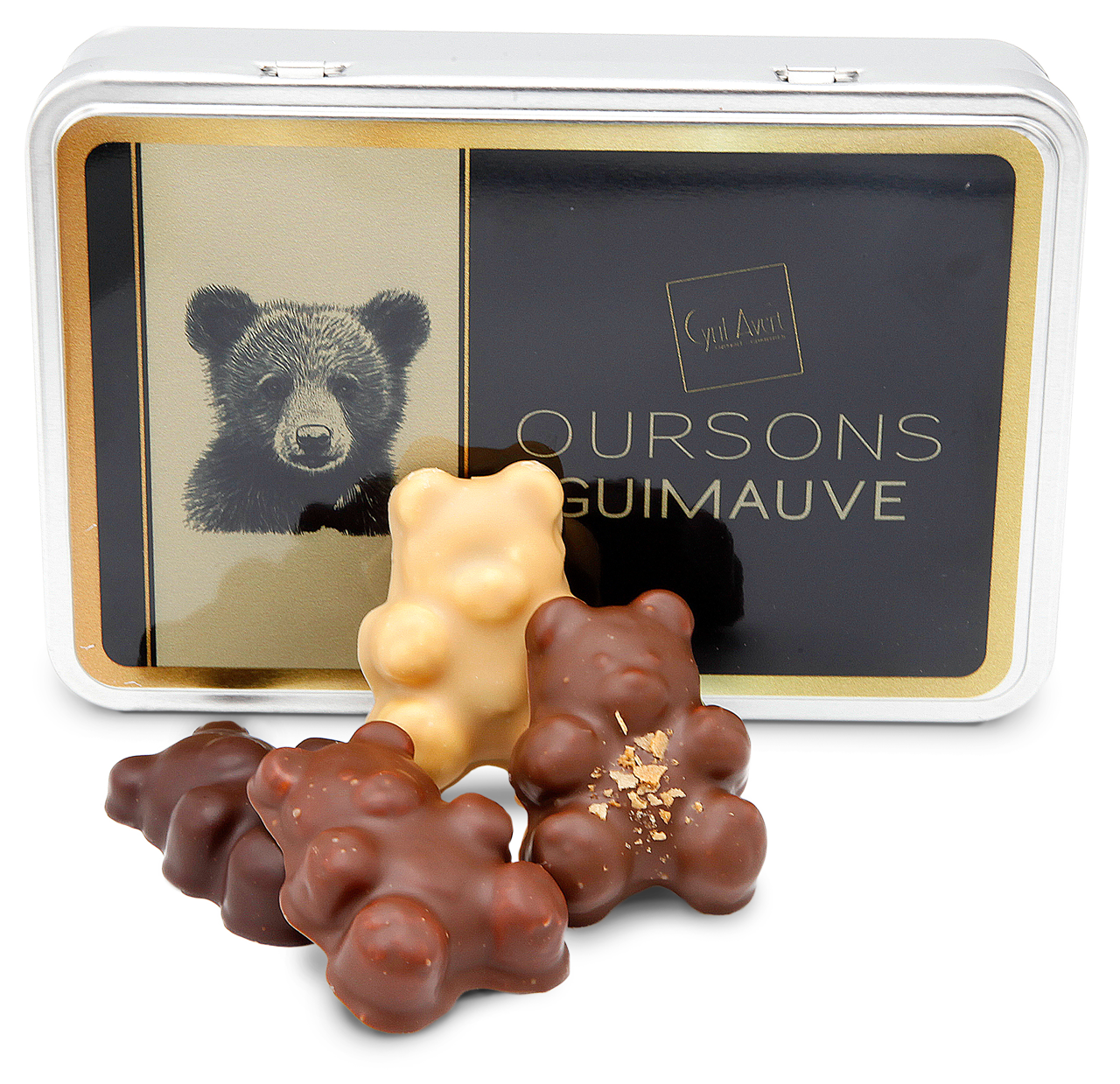 Boîte d'assortiments d'oursons en guimauve.