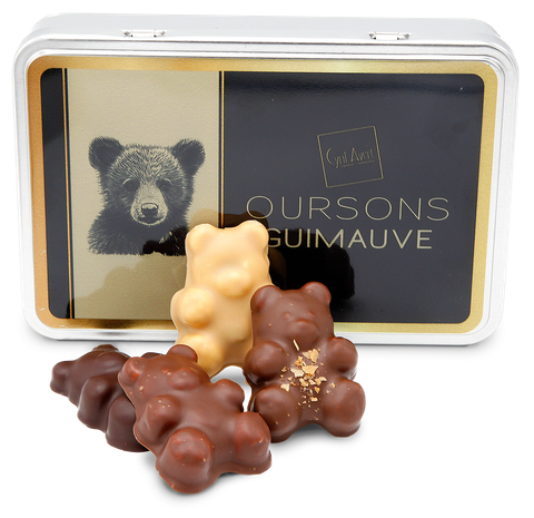 Boîte d'assortiments d'oursons en guimauve.