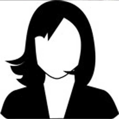 Eine schwarz-weiße Silhouette einer Frau ohne Gesicht.