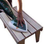 Lauteiden puhdistus -pinttynyt lika pois saunan lauteilta