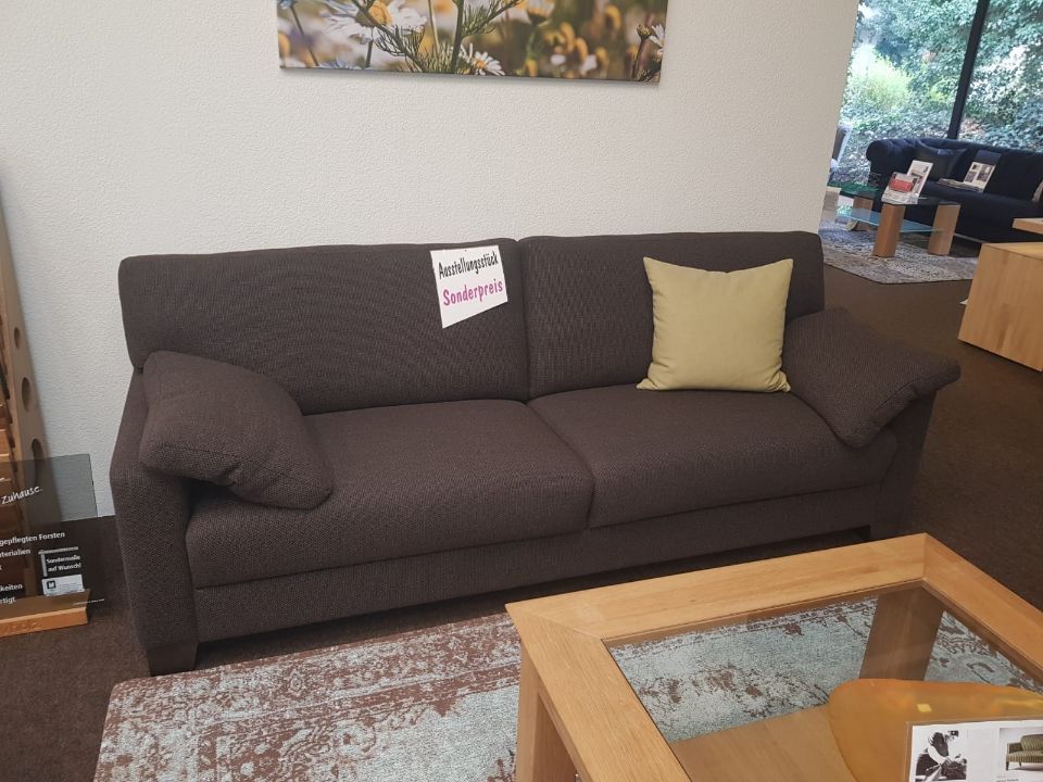 gemütliches dunkles Sofa mit einem Kissen
