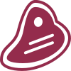 Un icono de filete con dos líneas sobre un fondo blanco.