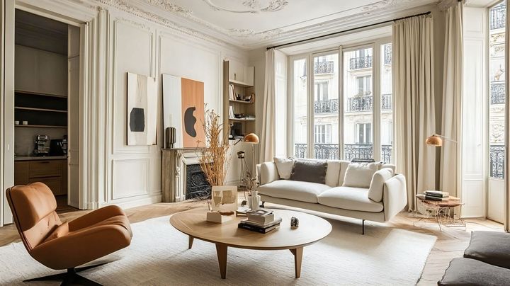 Le salon d'un appartement