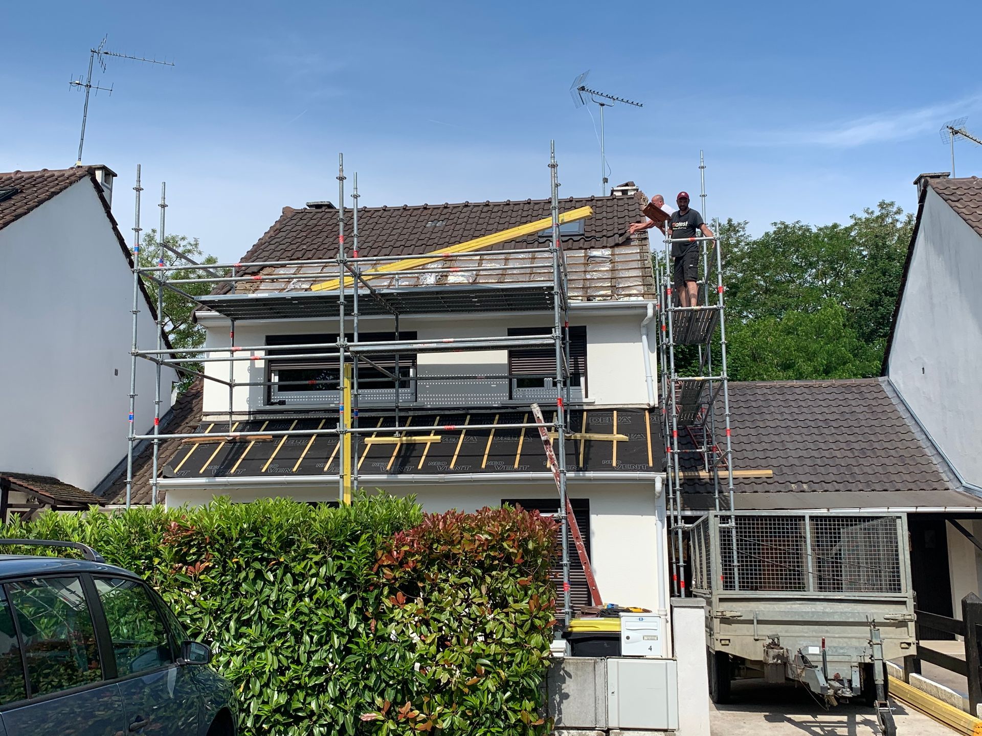 Rénovation couverture - pose tuiles