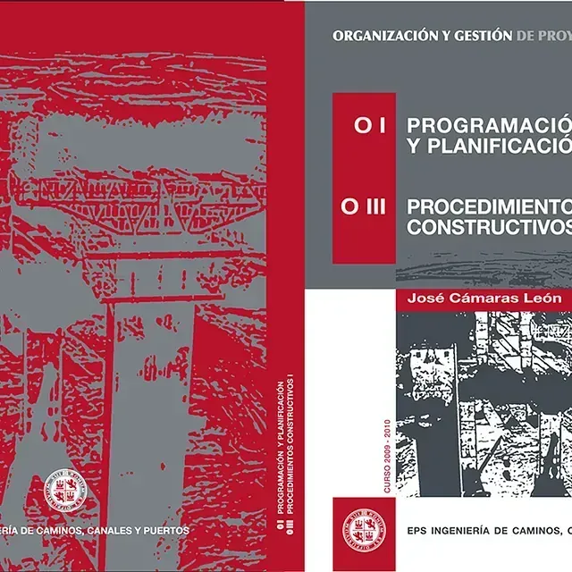 Book cover: red, gray; text