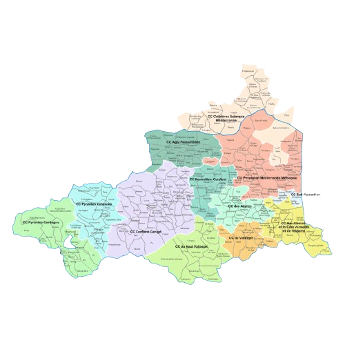 Carte des Pyrénées-Orientales.