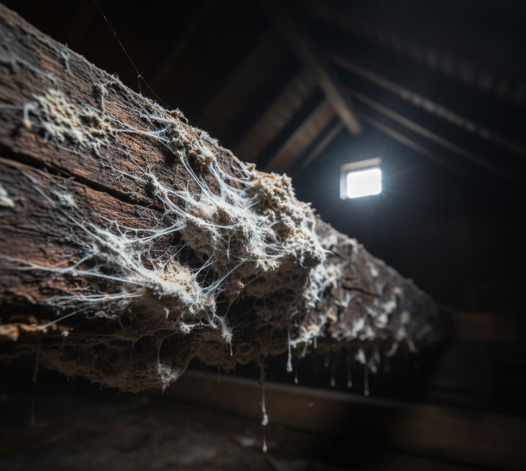 Charpente neuve posée 