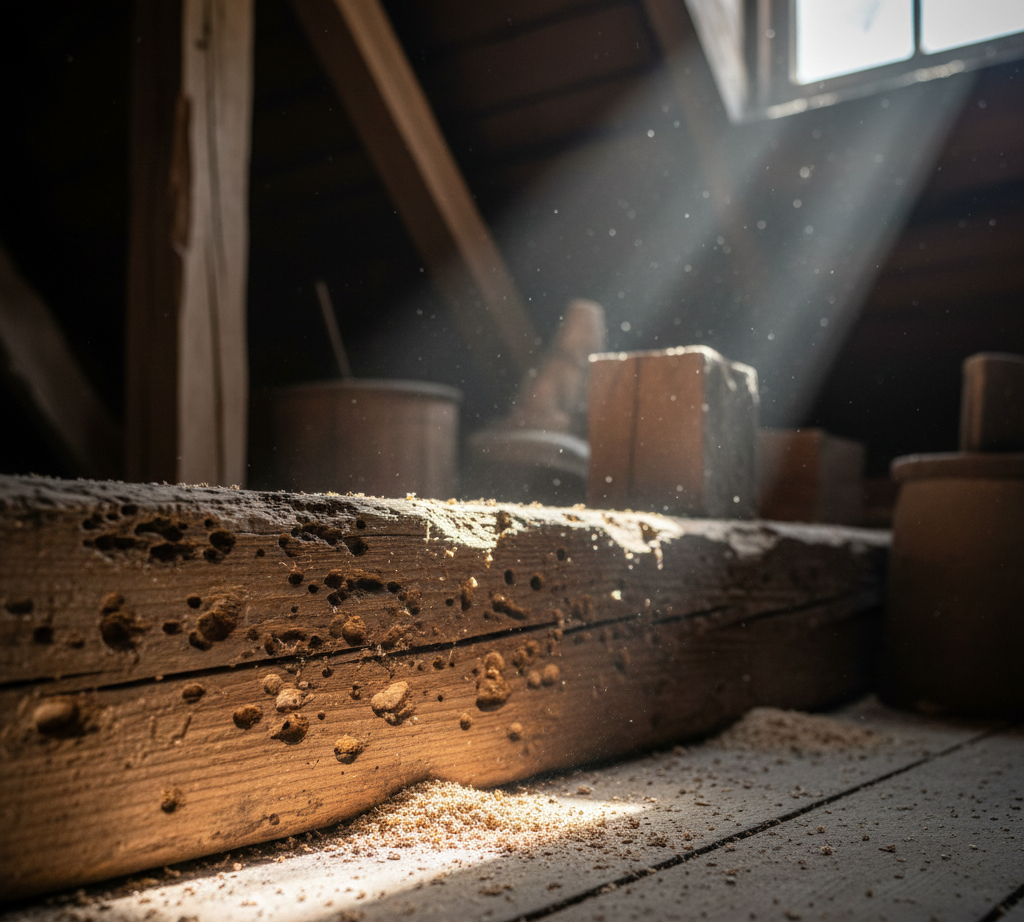 Charpente neuve posée 