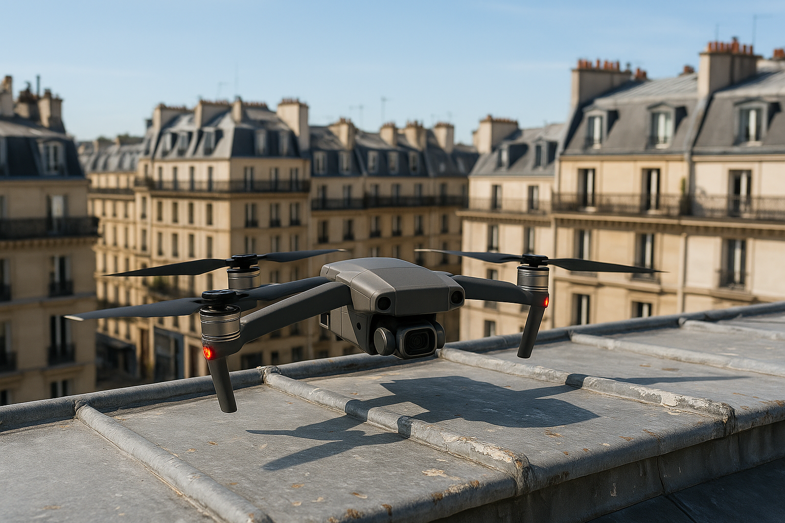 Artisan nettoyant une toiture avec un jet à haute pression