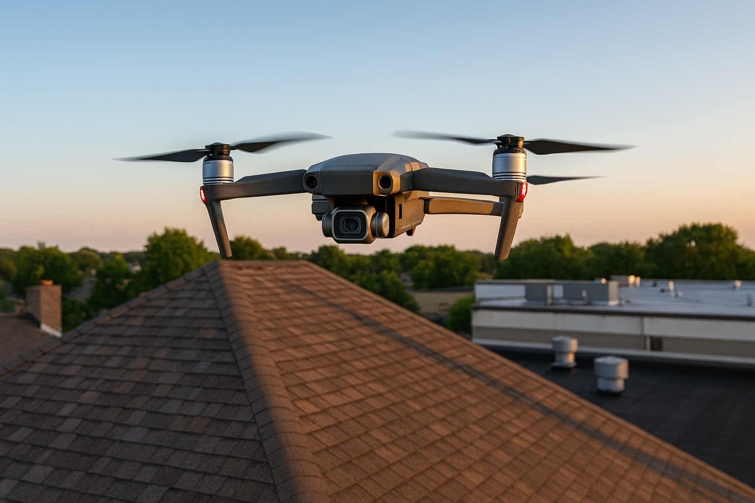 Artisan nettoyant une toiture avec un jet à haute pression