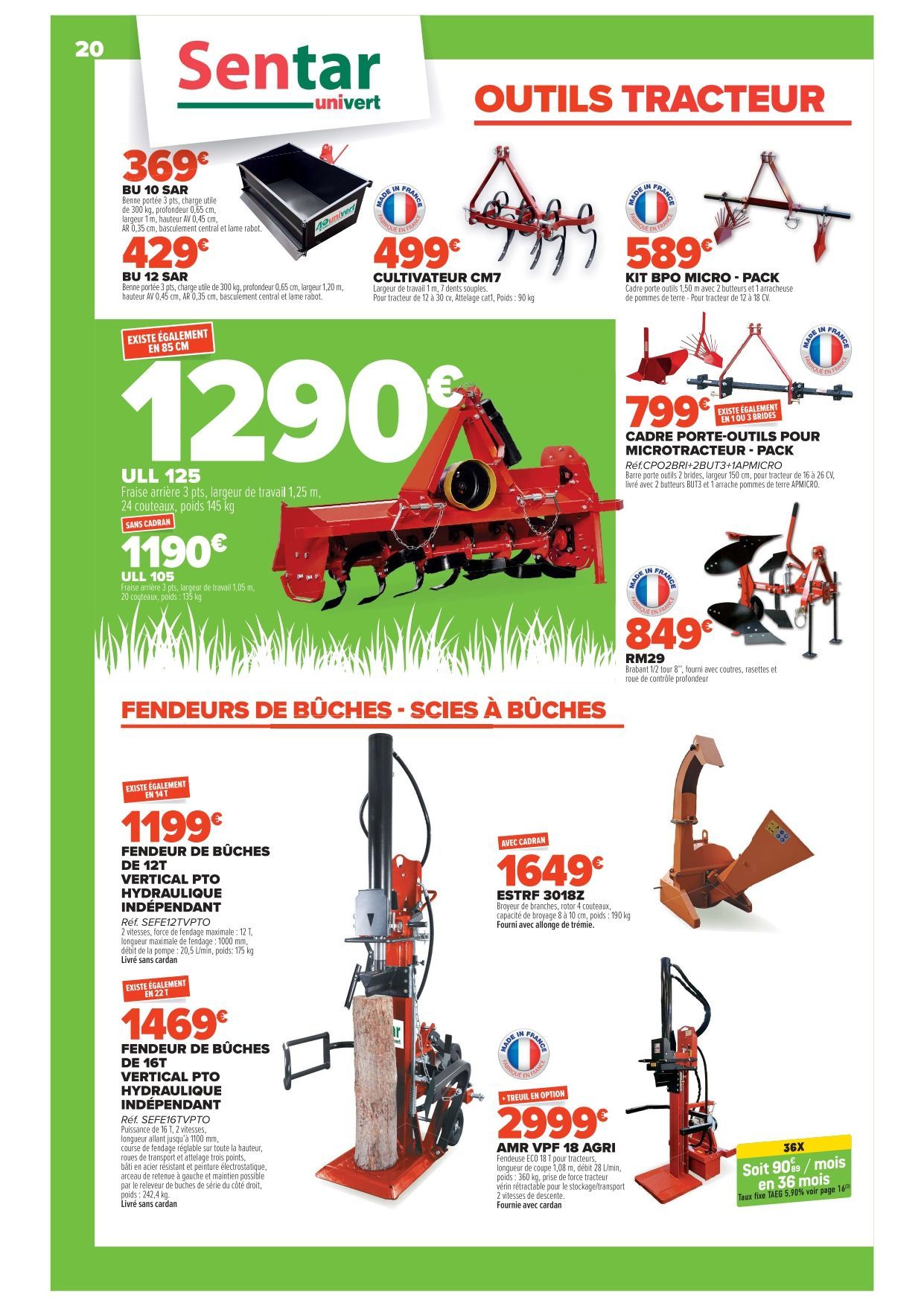 Promos pour le printemps 2025 sur les outils de tracteurs