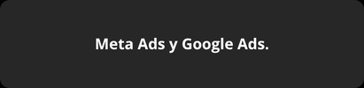 Texto blanco "Meta Ads y Google Ads" sobre fondo gris oscuro.
