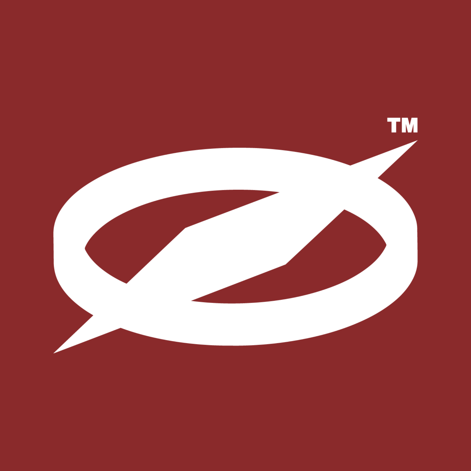 Brújula estilizada blanca dentro de un óvalo blanco sobre fondo rojo, con 