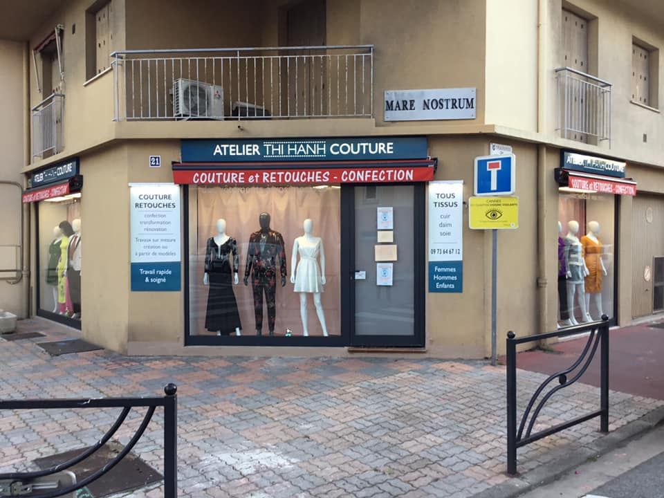 Façade de l'atelier couture accueillant