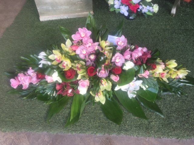 Fleurs roses et jaunes