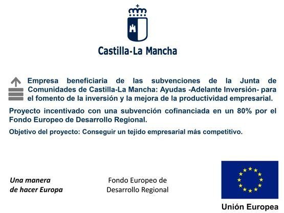 Un cartel que dice Castilla-La Mancha.
