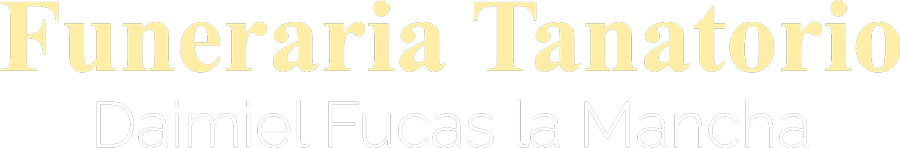 La palabra funeralia está escrita en amarillo sobre fondo blanco.