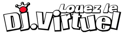 Logo DJ Virtuel blanc et noir