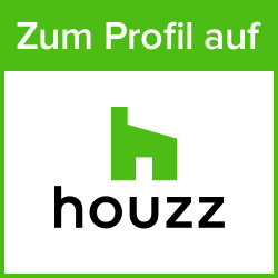 Ein Logo für Houzz mit einem grünen H darauf