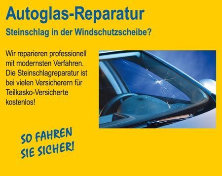 ein Bild eines Autos mit der Aufschrift Autoglas-reparatur