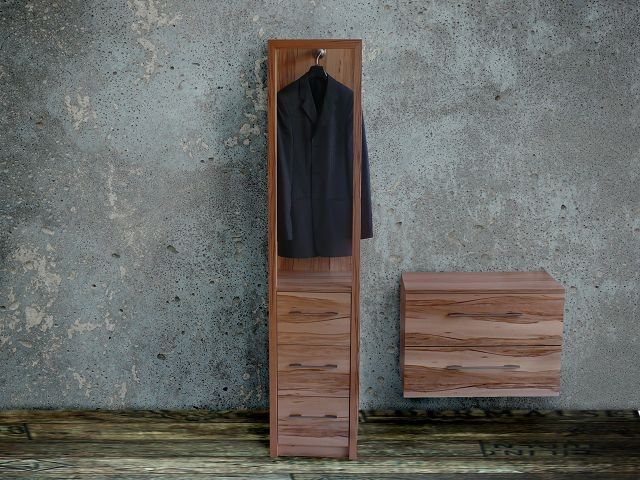 Holzschrank und Kommode